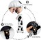 Balloons Number 6th Birthday Balloon for Boy Girl, 40 Inch Black White Cow Print Large 6 Foil Mylar Foil Balloon Helium Number Balloons Animal Farm Cowboy Cowgirl Themed Party